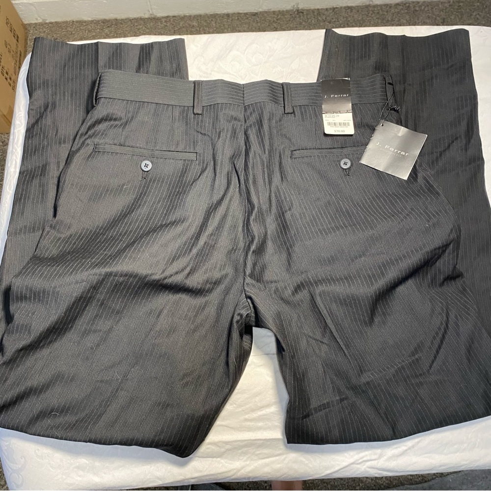 New w/ Tags J. Ferrar $70 Dress Pants Pinstripe Black Men’s Dark Charcoal Stripe